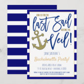 Invitation Dernière voile avant l'Invitation du Veil (Devant / Derrière)