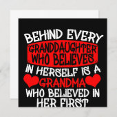 Invitation Derrière Chaque Petite-Fille Qui Croit En Elle-Mêm (Devant / Derrière)