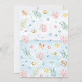 Invitation Derrière L'Anniversaire de enfant Sea Ocean Animal (Dos)