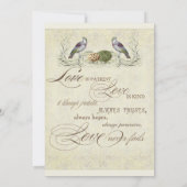 Invitation des Ailes de l'amour - Fête de l'mariée (Dos)