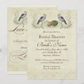 Invitation des Ailes de l'amour - Fête de l'mariée (Devant / Derrière)