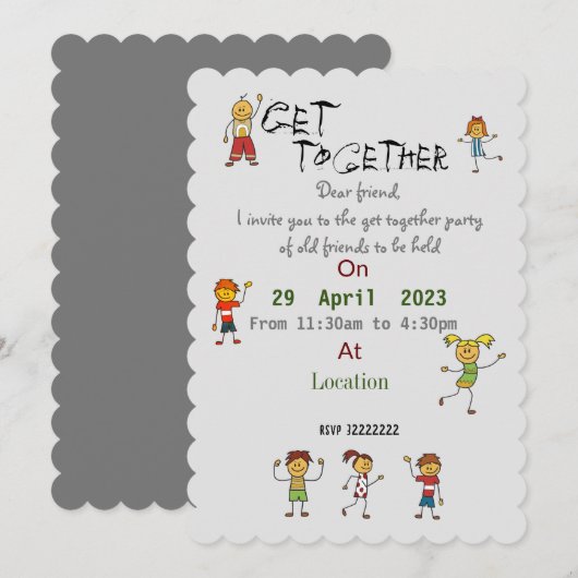 Invitation des amis (Devant / Derrière)