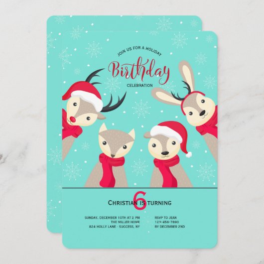 Invitation des amis de la forêt de vacances (Devant / Derrière)