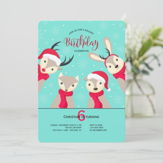 Invitation des amis de la forêt de vacances (Debout devant)