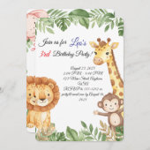 Invitation des amis de la jungle (Devant / Derrière)