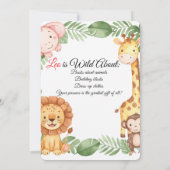 Invitation des amis de la jungle (Dos)