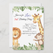 Invitation des amis de la jungle (Devant)