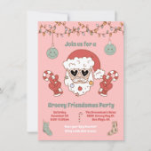 Invitation des amis Noël Hippie Père Noël Party (Devant)