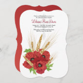 Invitation des anémones rouges et du blé (Devant / Derrière)