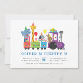 Invitation Des animaux de la petite fête forment la fête d'an (Devant)