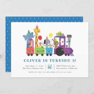 Invitation Des animaux de la petite fête forment la fête d'an