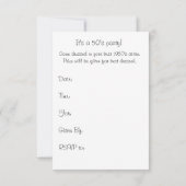 invitation des années 1950 (Dos)