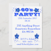 Invitation des années 60 avec boule disco et arc-e (Dos)