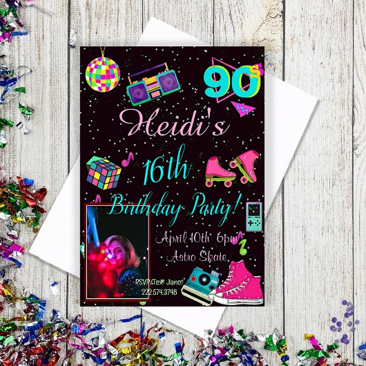 Invitation des années 90, photo Retour aux années 