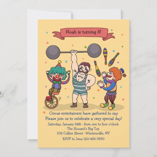Invitation des artistes de cirque (Devant)