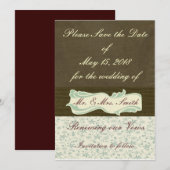 Invitation des avis de mariage et de renouvellemen (Devant / Derrière)