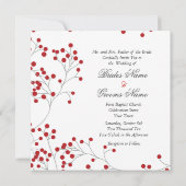 Invitation des baies d'hiver Sq.Blanc (Dos)