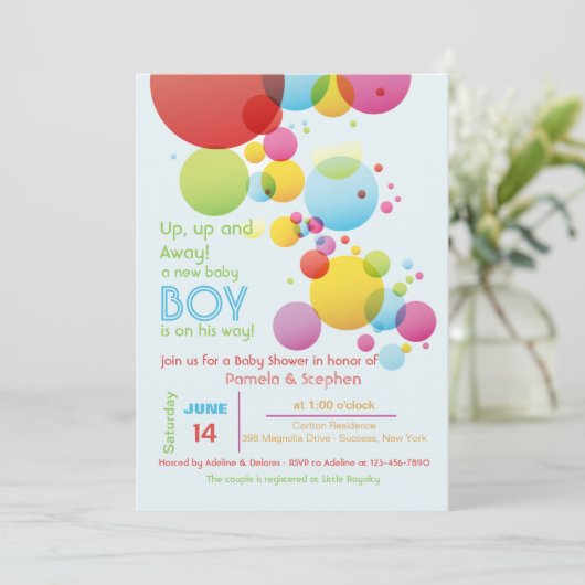 Invitation des ballons de fête (Debout devant)