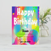 Invitation des ballons de fête d'anniversaire (Debout devant)