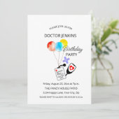 Invitation des ballons de fête d'anniversaire (Debout devant)