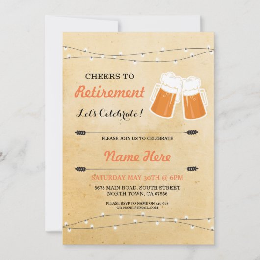 Invitation des bières de la fête de la retraite (Devant)