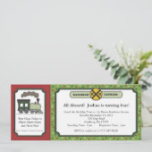 Invitation des billets de train - Noël (Debout devant)