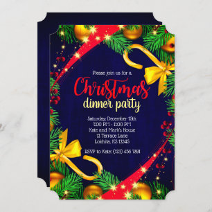 Invitation des billets pour le dîner de Noël