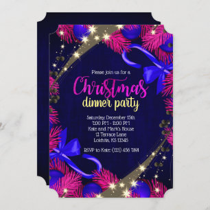 Invitation des billets pour Noël Purple & Blue Din