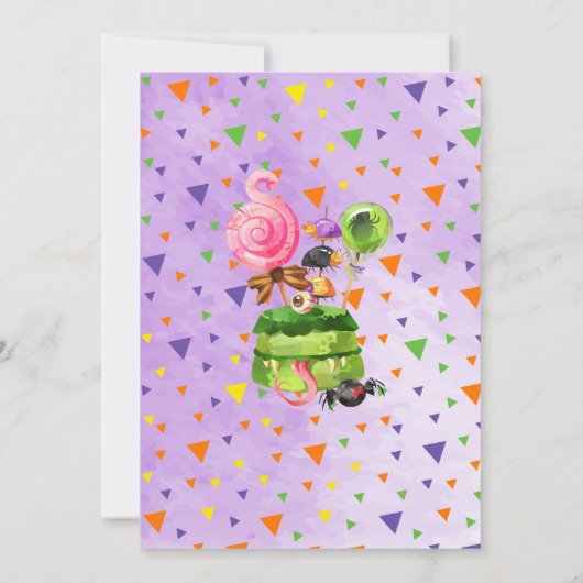 Invitation Des bonbons cuits et régalez l'anniversaire d'hall (Dos)