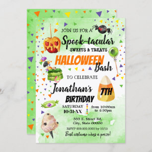 Invitation Des bonbons cuits et régalez l'anniversaire d'hall