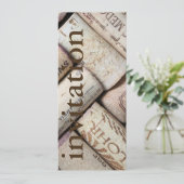 Invitation des bouchons de vin modernes - une douche de nage (Debout devant)