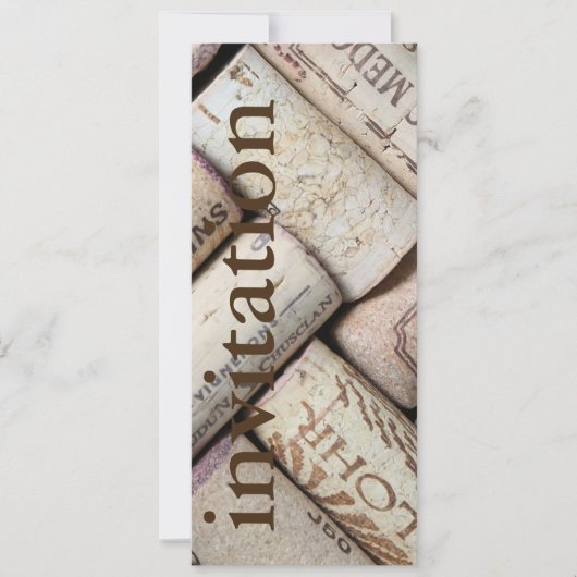 Invitation des bouchons de vin modernes - une douche de nage (Devant)