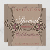 Invitation des célébrations d'anniversaire (Devant / Derrière)