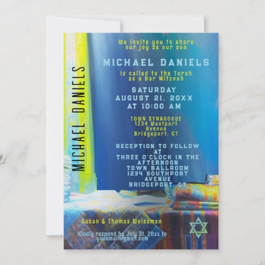 Invitation des châles de prières (Devant)