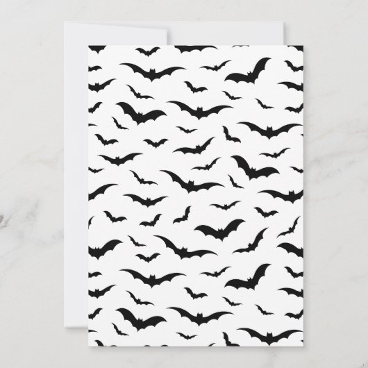 Invitation des chauves-souris de la fête d'Hallowe (Dos)