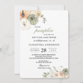 Invitation des Citrouilles et fleurs d'aquarelle m (Devant)