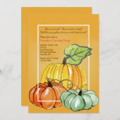 Invitation des Citrouilles trois (Devant / Derrière)