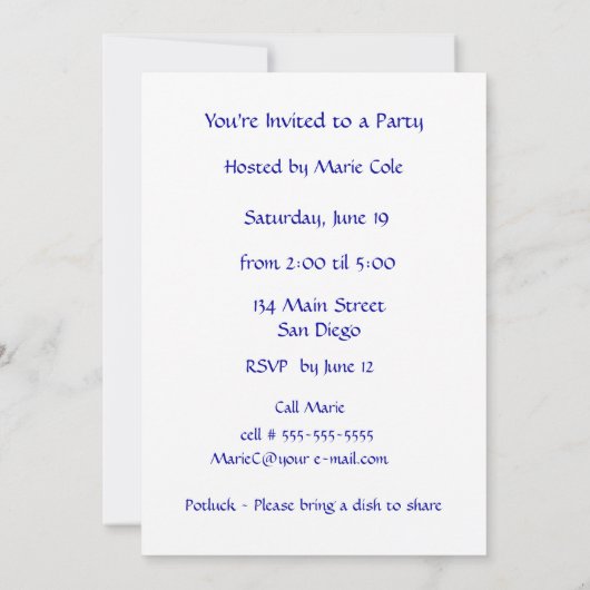 Invitation Des cocktails d'heure heureuse vous êtes invités (Dos)