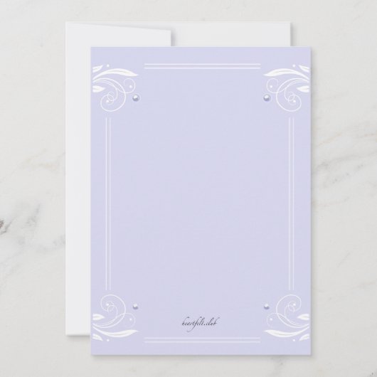 Invitation des cœurs de marié et de mariée (Dos)