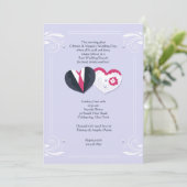 Invitation des coeurs de mariée et de marié (Debout devant)