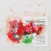 Invitation des Coquelicots Rouges (Devant / Derrière)