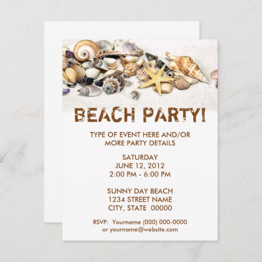 Invitation des coquillages (Devant / Derrière)