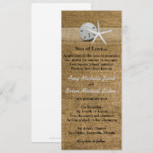 Invitation Des coquillages délicieux sur le mariage unique de (Devant / Derrière)