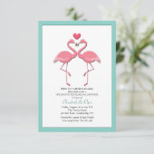 Invitation Des couples de Flamant rose vous sélectionnez (Debout devant)