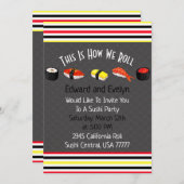 Invitation des couples Saki & Sushi Party (Devant / Derrière)