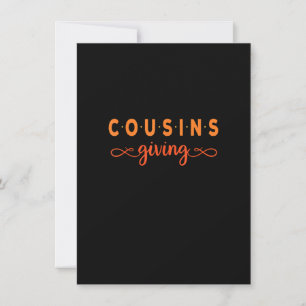 Invitation Des cousins donnent une chemise d'action de grâce 
