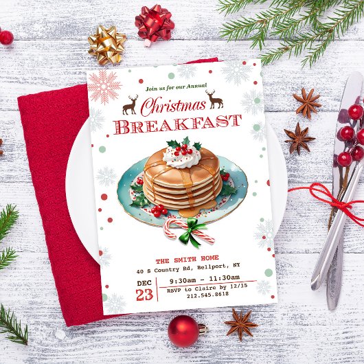 Invitation des crêpes de Noël