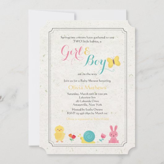 Invitation des critères de printemps (Devant)