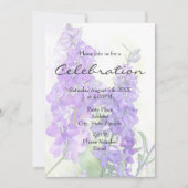 Invitation des Delphiniums d'aquarelle (Devant)