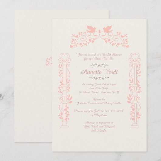 Invitation des Doves et des Romances (Devant / Derrière)